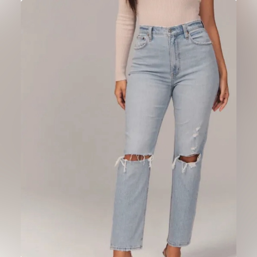 Abercrombie & Fitch The Ankle Straight Ultra High Rise, Size 32/14S